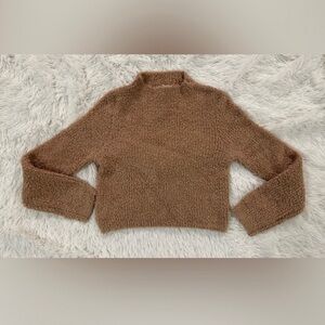 Aerie fuzzy cropped teddy sweater